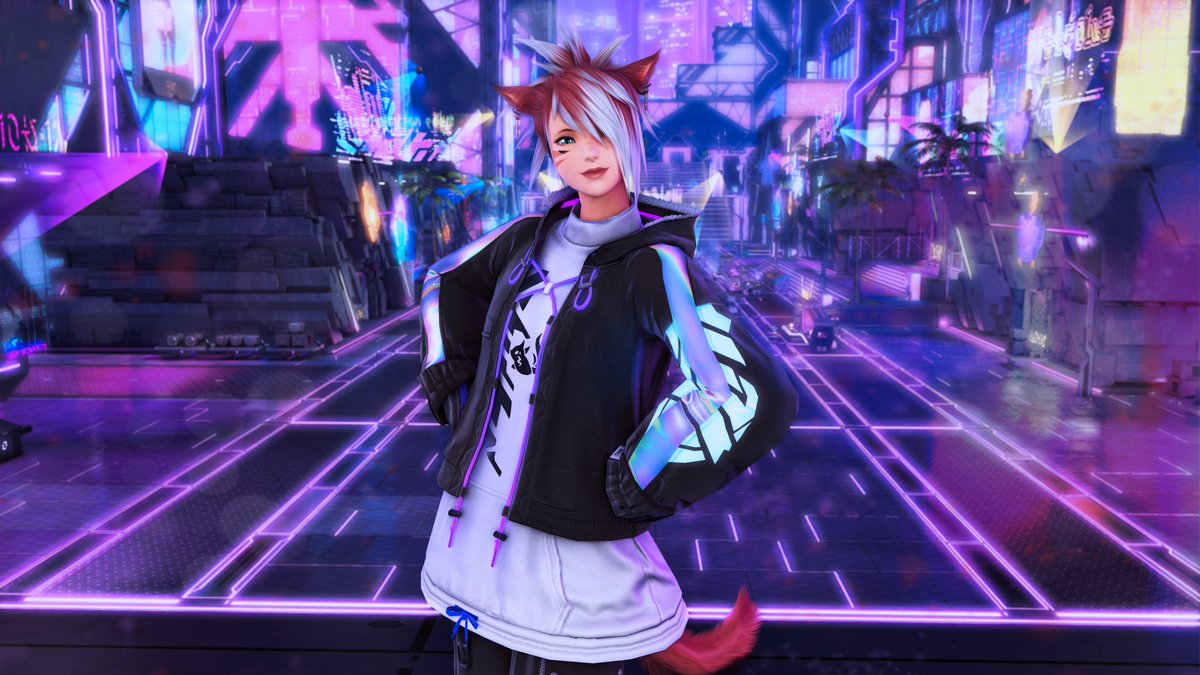 Miqo'te in a city...
町にいるミコッテ...

＃ミコッテ