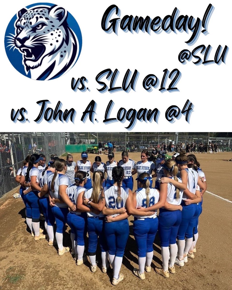 SWICSoftball's tweet image. Game times for today! 💙🤍 Tune in on Game Changer #Gobluestorm