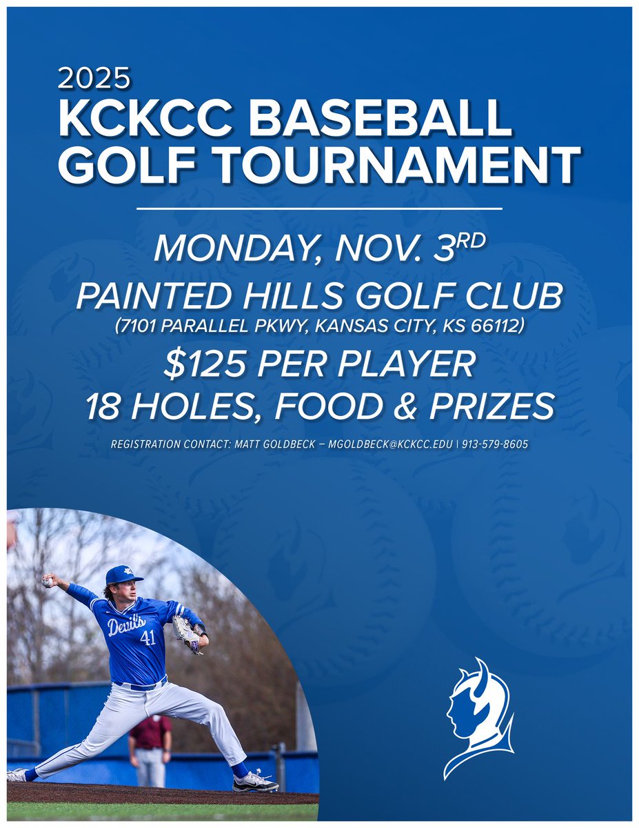 Information for KCKCC Baseball golf tournament. Get signed up!