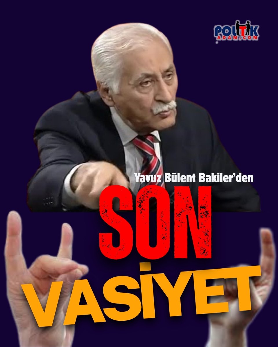 politikadam.com/yavuz-bulent-b…
Politikadam.com Genel Yayın Yönetmeni Fehmi Çalmuk, Yavuz Bülent Bâkiler'in  hayatı boyunca savunduğu en büyük siyasi vasiyeti gün yüzüne çıkardı
#YavuzBülentBakiler #MHP #BBP #FehmiÇalmuk #DevletBahçeli #Siyaset