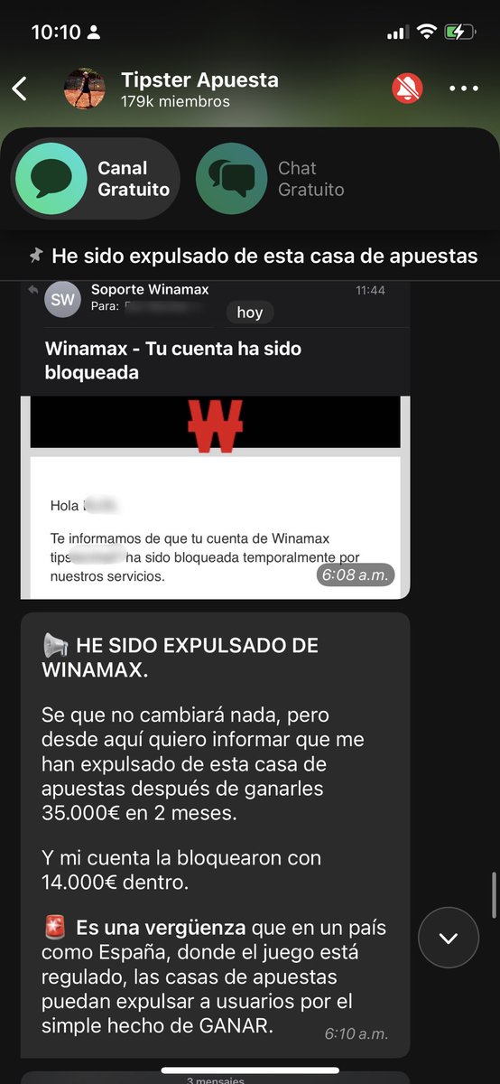 camyill's tweet photo. @WinamaxSport Bloquearon a un Tipster solo por ser muy bueno en tenis, que asco dan. https://t.co/GvsCOcnaYt