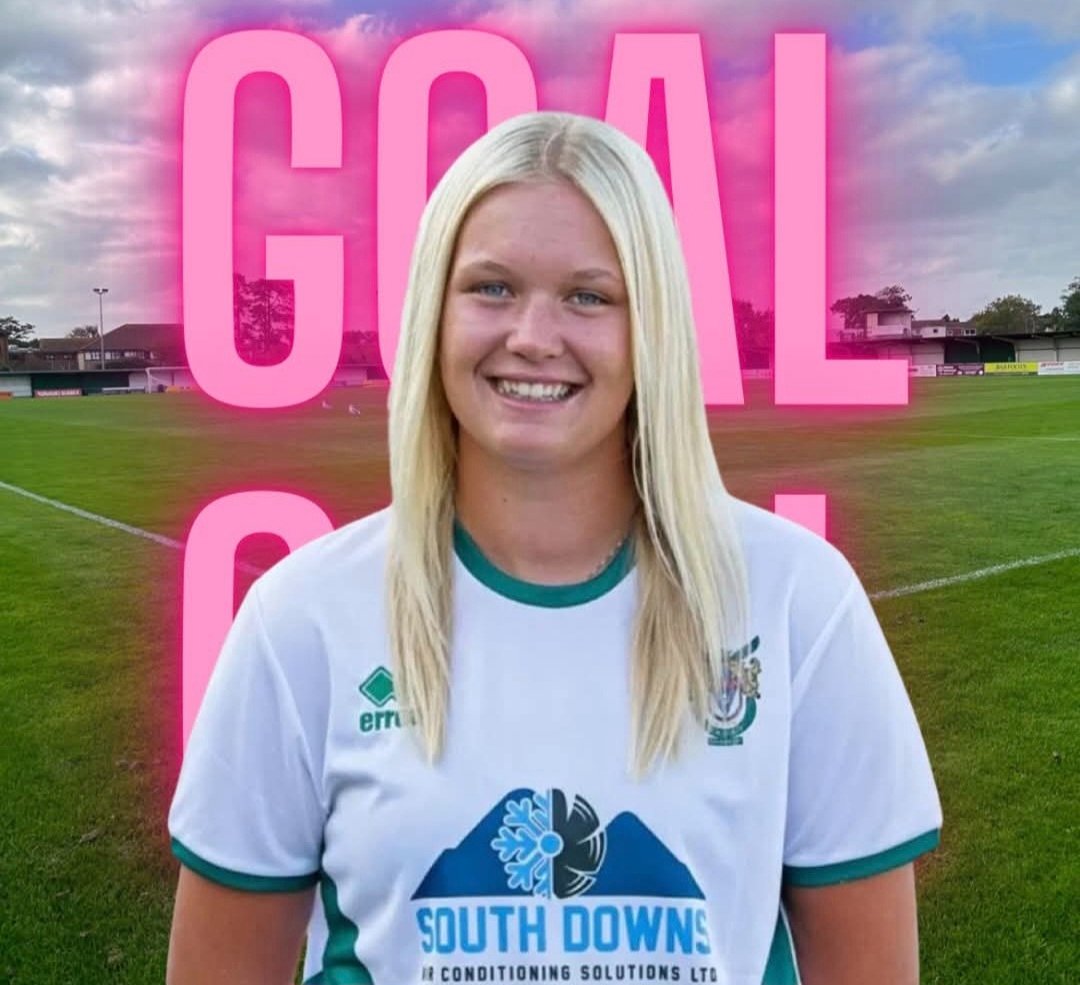 GOAL: Bognor Regis Town 6 - 1 Sevenoaks (Lillie Bromley).  Daughter of manager, Billy Bromley, Lillie has netted in the second half, before the visitors pull a goal back.