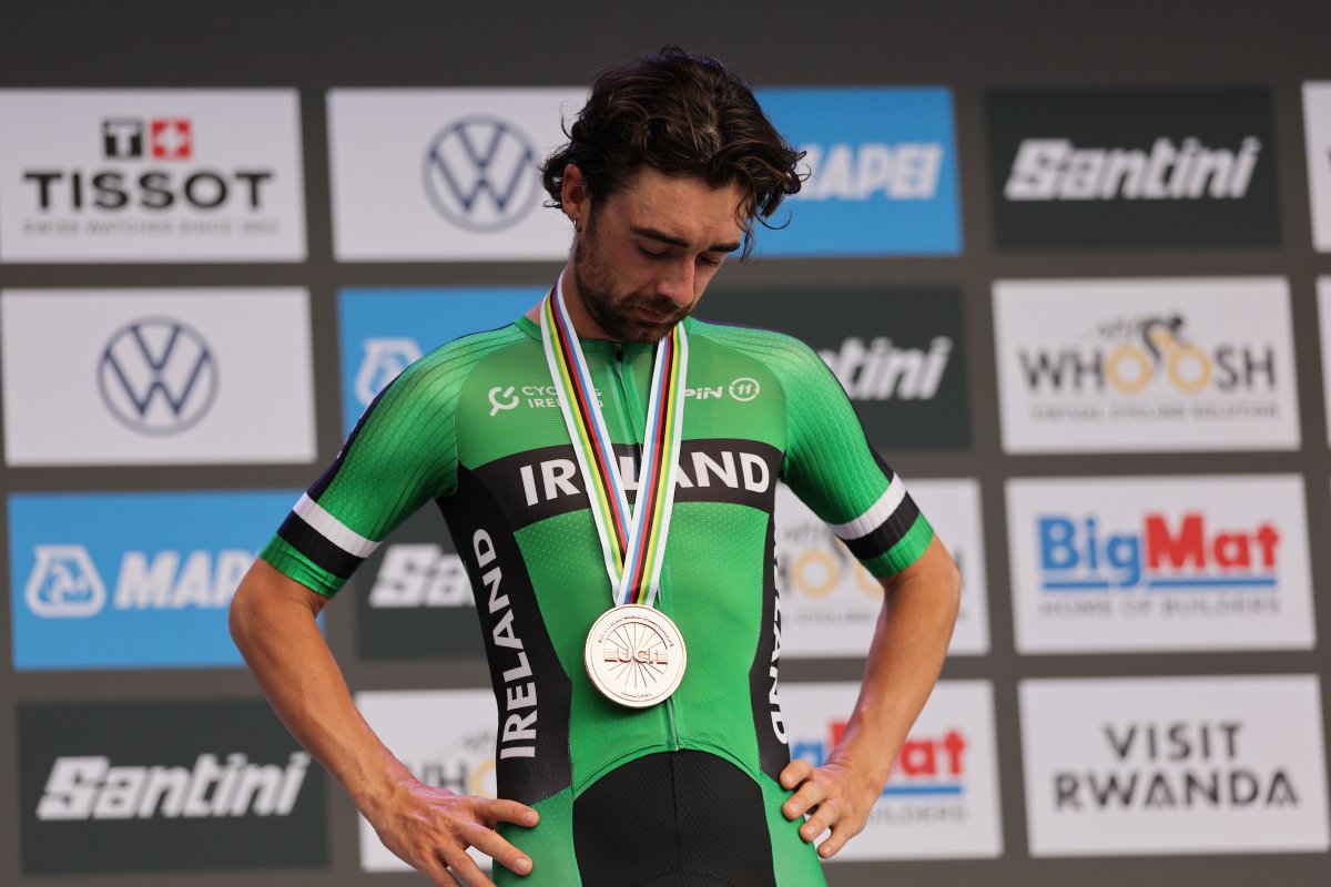UCI_cycling's tweet image. What a ride, Ben Healy 🇮🇪!

Bronze 🥉 at #Kigali2025 🌈

📸 SWpix