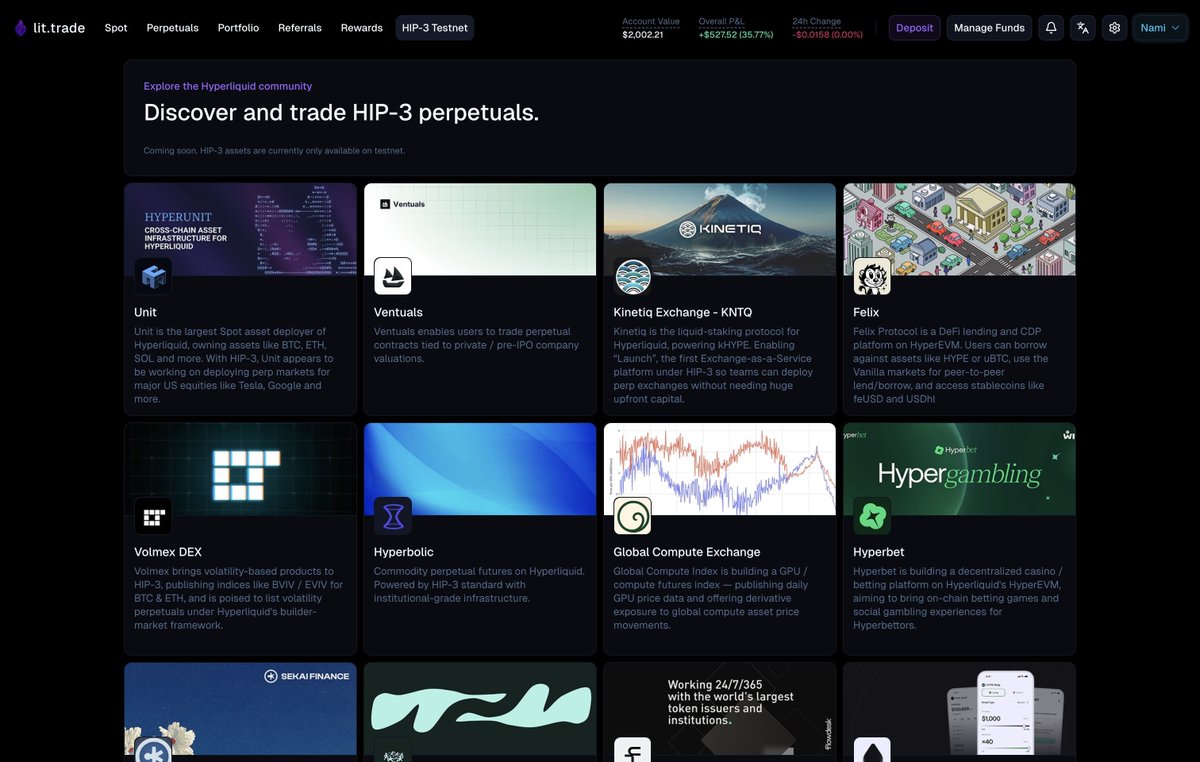 0xPicasso's tweet image. 5 new upcoming HIP-3 projects that I am adding on my watchlist

- @sekai_fi : lets anyone launch an LST on Hyperliquid.
- @onlyvibes_trade : long or short mindshare indices
- @hyperddot: markets for physical goods &amp;amp; RWAs
- @auradotmoney: Perp + Prediction Markets w/polymarket
-…