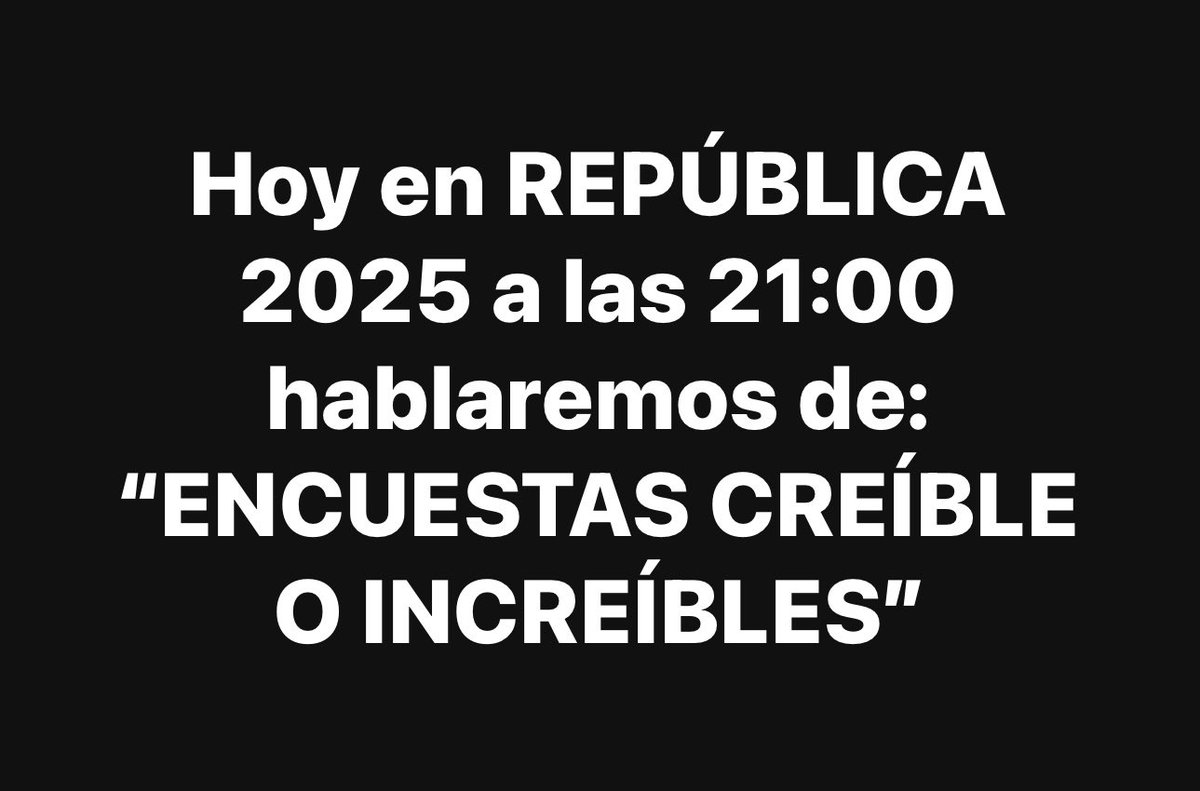 Hoy a las 21:00 a 22:00 hablaremos de este tema que no deja de ser polémico encuestas que son tendencia o no 
<a href="/tutoquiroga/">Tuto Quiroga</a> <a href="/Rodrigo_PazP/">Rodrigo Paz Pereira</a>