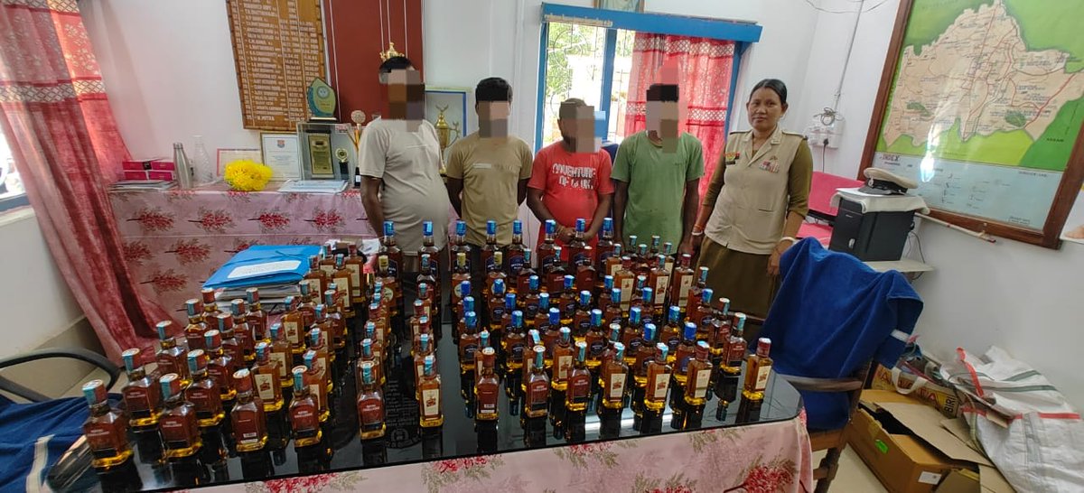 tp_north's tweet image. On 28.09.25 Dharmanagar PS officer &amp;amp; staff conducted anti liquor raid at Sakaibari &amp;amp; pub bazar areas under Dharmanagar jurisdiction &amp;amp; during raid seized Total-86 bottles F/liquor U/s- 69 of T.E Act. A PR is being submitted against the  Accused persons u/s 45 of T.E Act.