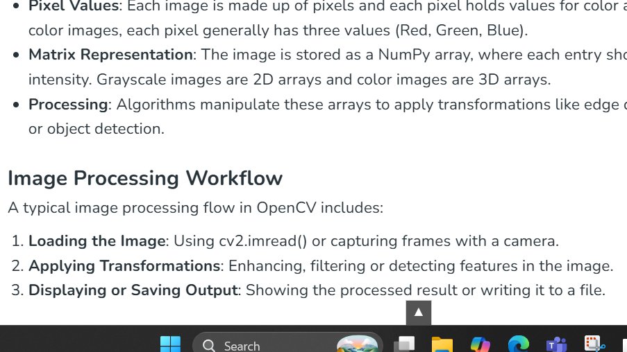 SamikshyaRB's tweet photo. #LUD1 -Stated OpenCV with learning utsav.
Explored what is open cv why it is used and how the images are represented in computers.#FestivalOfLearning #LearningUtsav2025 #imageprocessing #opencv https://t.co/5Cjq7zNPQR