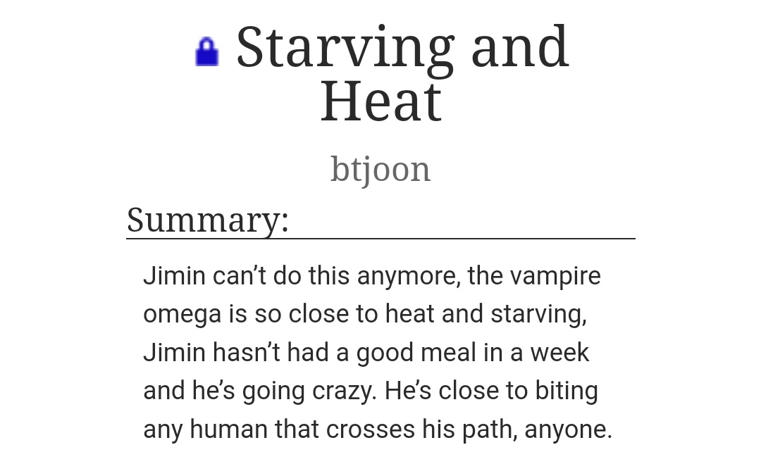 "Starving and Heat"

Words: 4.2k
by <a href="/joonzip/">erika ☁️</a>

💕 archiveofourown.org/works/20225314