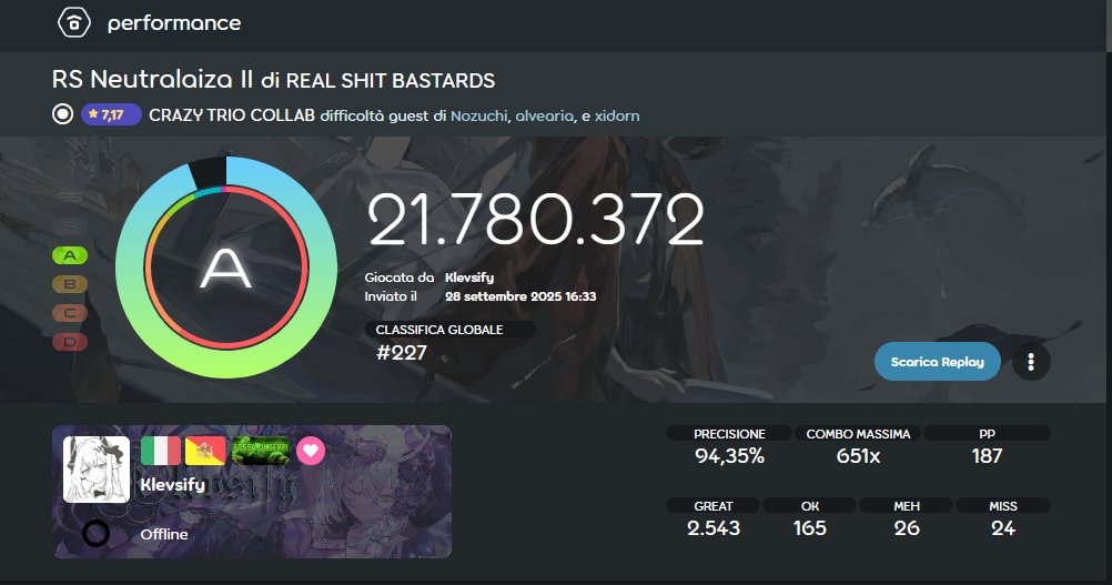 klevsify's tweet image. I guess play less methos works - top play and some cool 8 minute long tb map score