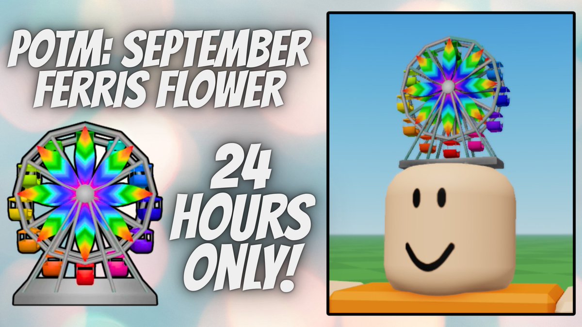 Hello everyone! I am back again with the next installment of the Plant of the Month series, with this one being themed after a ferris wheel! 🎡 Available for 24 hours only.  #Roblox #RobloxDev

Link: roblox.com/catalog/780969…