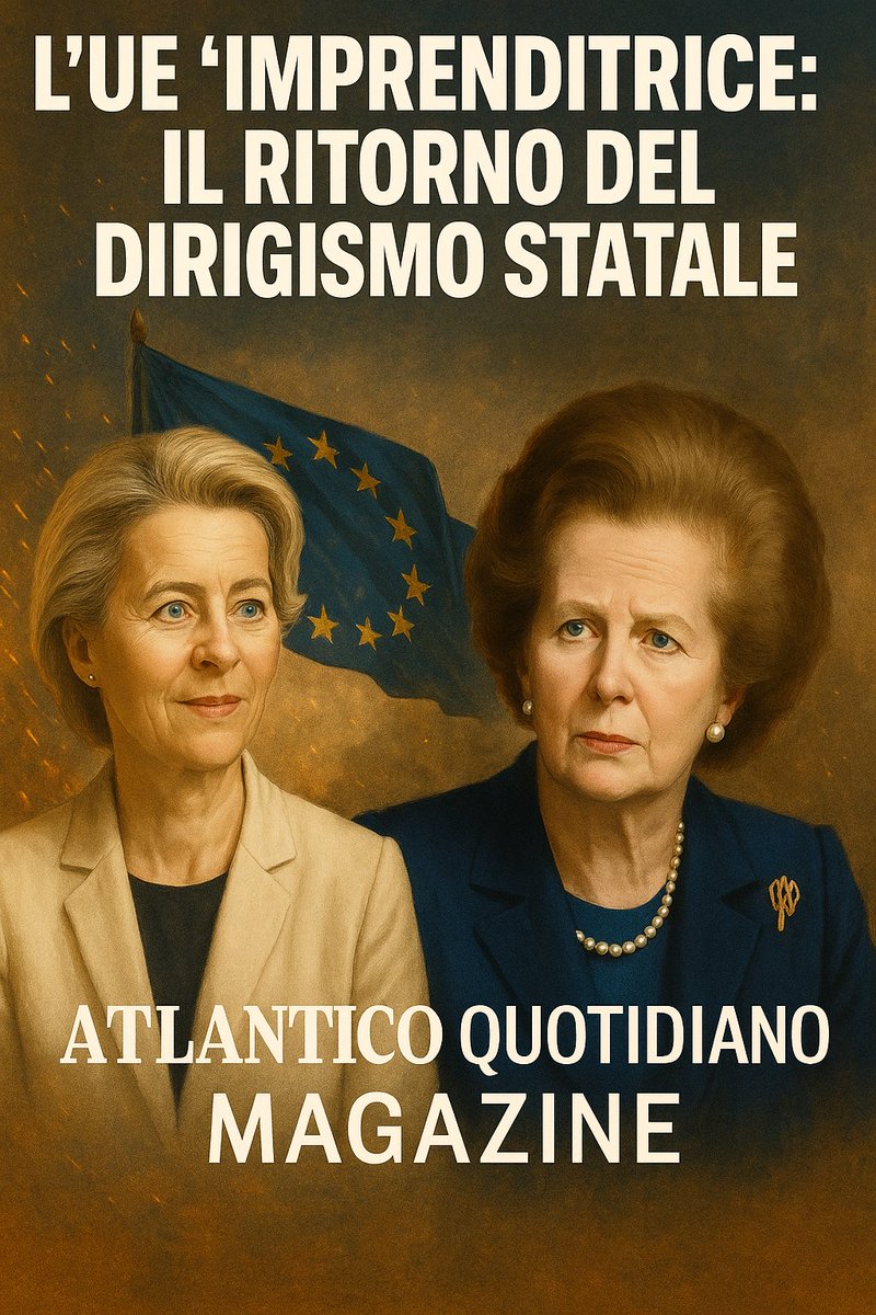 💥 L’UE “IMPRENDITRICE”: IL RITORNO DEL DIRIGISMO 💶
L’illusione dello “Stato imprenditore” torna in versione europea 🇪🇺. Si parla di “politica industriale” e “investimenti strategici”, ma si ripropone la vecchia ricetta del controllo pubblico sull’economia.
Ogni volta che il
