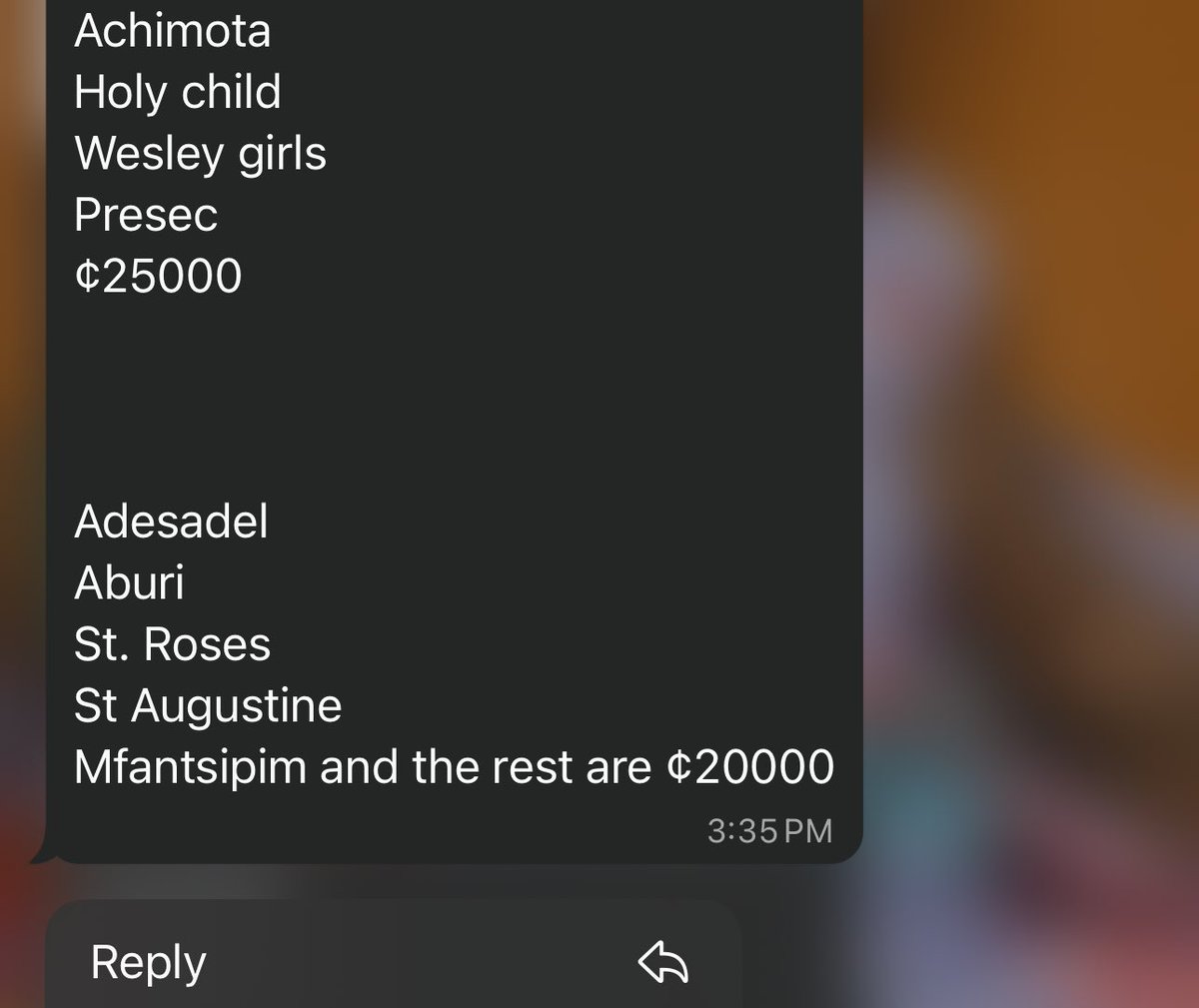 kin_Mane4u's tweet photo. What's going on in our Senior High School lately? Here are the cost for protocols for parents considering enrolling their wards. Insane!!!! 💔 https://t.co/MAD9JELAQb