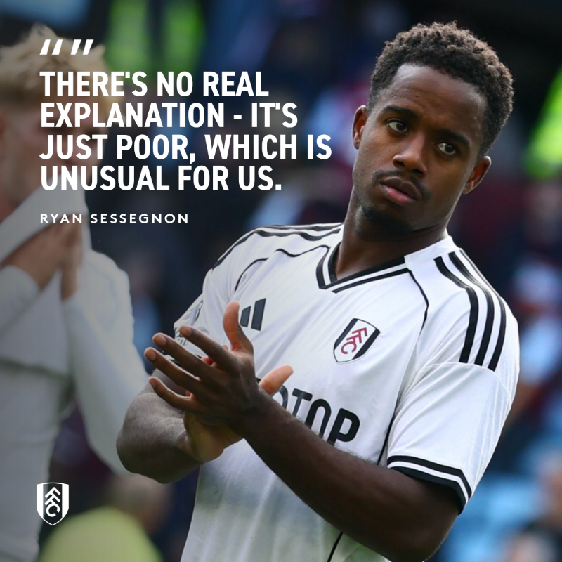 FulhamFC's tweet photo. An honest reflection from Sess. 🗣