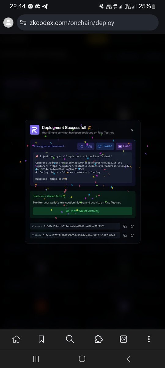 Maalakaa1's tweet photo. ๐ Deploy NFTs and Tokens instantly on Rise Testnet!
Fast, secure, and easy deployment with zkCodex!
https://t.co/nAIT1N1Agi
@zkcodex #RiseTestnet @risechain @bentoel03 https://t.co/2oQ88xffUF