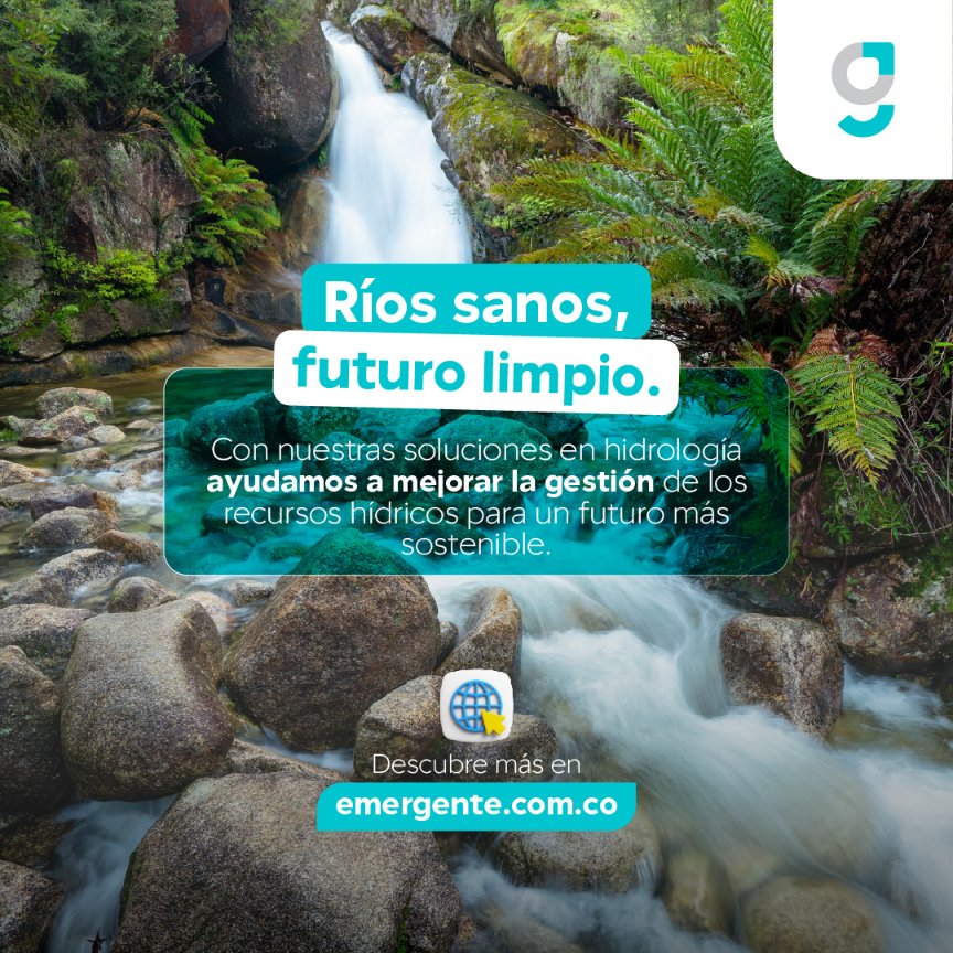 Cuidar los ríos es garantizar un futuro donde el agua fluya limpia para todos. 

En Emergente, a través de nuestros servicios de hidrología, evaluamos, gestionamos y protegemos los recursos hídricos, asegurando un equilibrio entre desarrollo y sostenibilidad.

#Hidrología