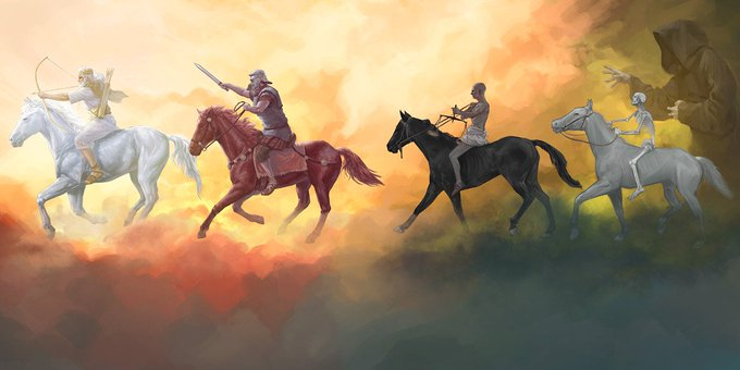 BullDaagg's tweet photo. #ChristJesus #GodsKing #GodsKingdom #OnEarth
Daniel 2:44 ; Psalms 37:10-11, 29 ; Zephaniah 1:14
#TheFourHorsemen https://t.co/ZrmCfver4t