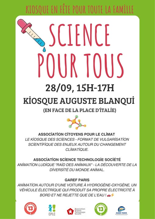 cq1_croulebarbe's tweet photo. Dans le cadre de "kiosques en fête", animations du kiosque Blanqui sur le thème de la science à l'initiative des @cq1_croulebarbe et @2Paris13 https://t.co/IzoFf2n9fq