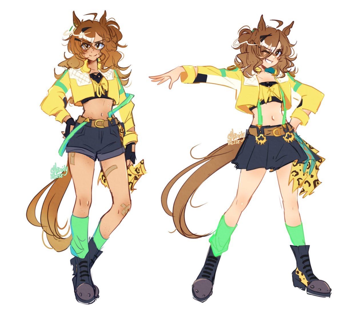 t_last_meaning's tweet photo. Idk... I like Pokke's original design, but I wanted to put shorts on her https://t.co/42v4XQIPxj