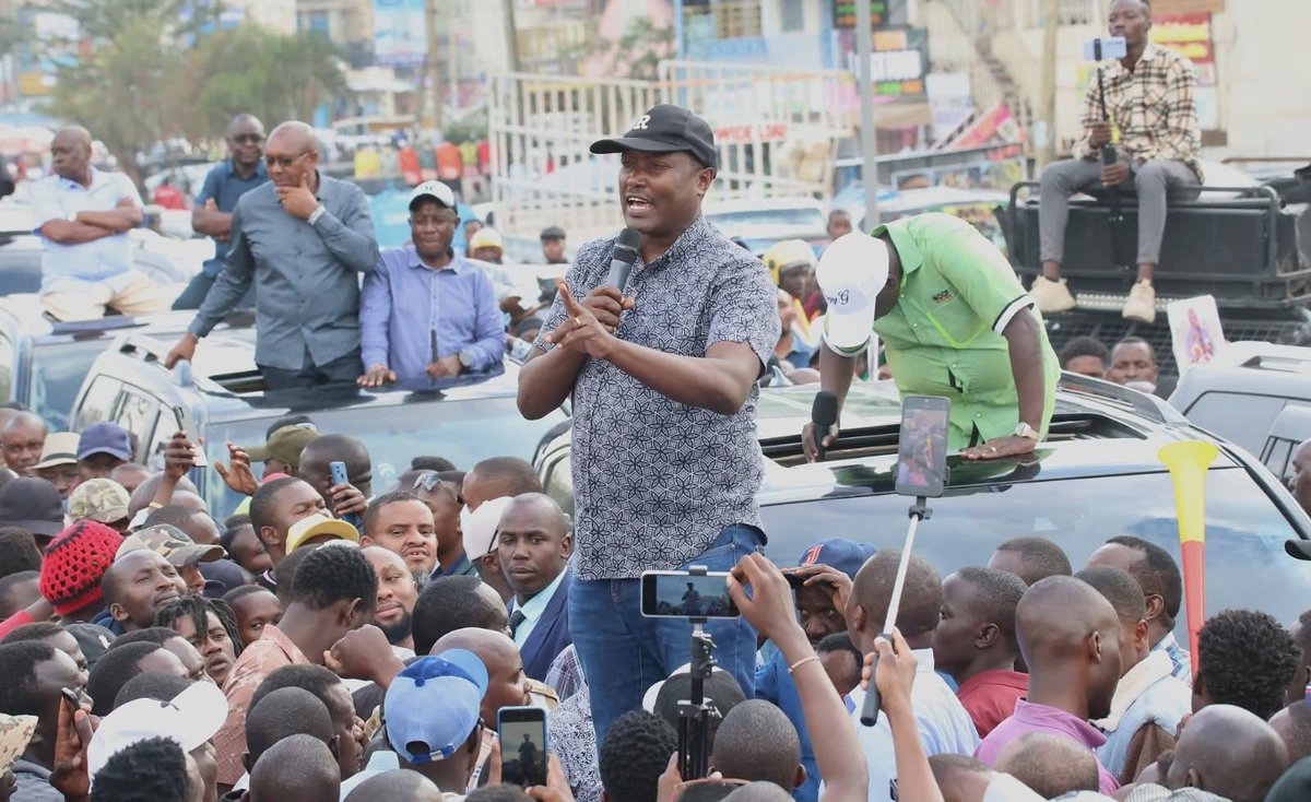Today I joined United Opposition leaders H.E Kalonzo Musyoka, H.E Rigathi Gachagua, Hon. Eugene Wamalwa among others for a Church Service at Jesus Exaltation Centre Orkinos in Olooloitikosh, Kajiado County. We wound up the day with a whistle-stop rally in Kitengela.