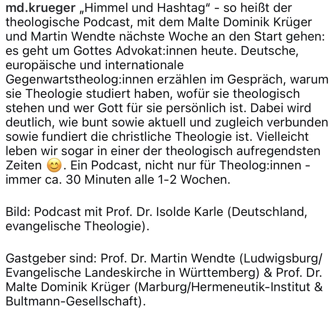 We proudly present: ein neuer Podcast zur internationalen Gegenwartstheologie😊