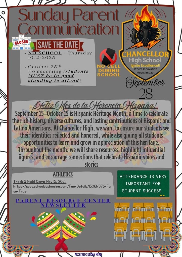 Sunday Communication 9/28/2025

Please check the website or your email for details and links.