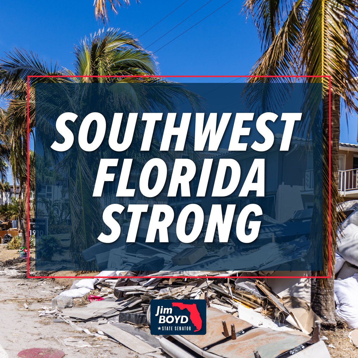 JimBoydFL's tweet image. Three years ago today, Hurricane Ian made landfall in the Sunshine State. It was a heartbreaking time for our community, but we are stronger and more resilient than ever. #SWFLStrong