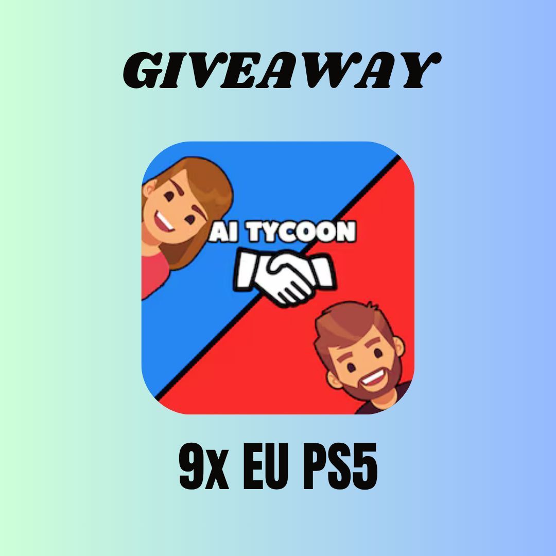 🎮 ** Giveaway AI Tycoon ! !** 🎮 

We’re giving away: 
✨ 9x EU PS5

How to Enter:
1️⃣ Like this post 💙 
2️⃣ Retweet ♻️ 
3️⃣ Follow: 
  - <a href="/GAMWAREDUTCH/">GAMWAREDUTCH</a>
  - <a href="/GamingInsights1/">𝔻𝕒𝕚𝕝𝕪𝔾𝕒𝕞𝕚𝕟𝕘𝕀𝕟𝕤𝕚𝕘𝕙𝕥𝕤 🐦</a>
  - <a href="/Entity3Limited/">Entity3</a>

Winners Announced 10/07/25

#PS5 #PS4 #AITycoon #Entity3Limited