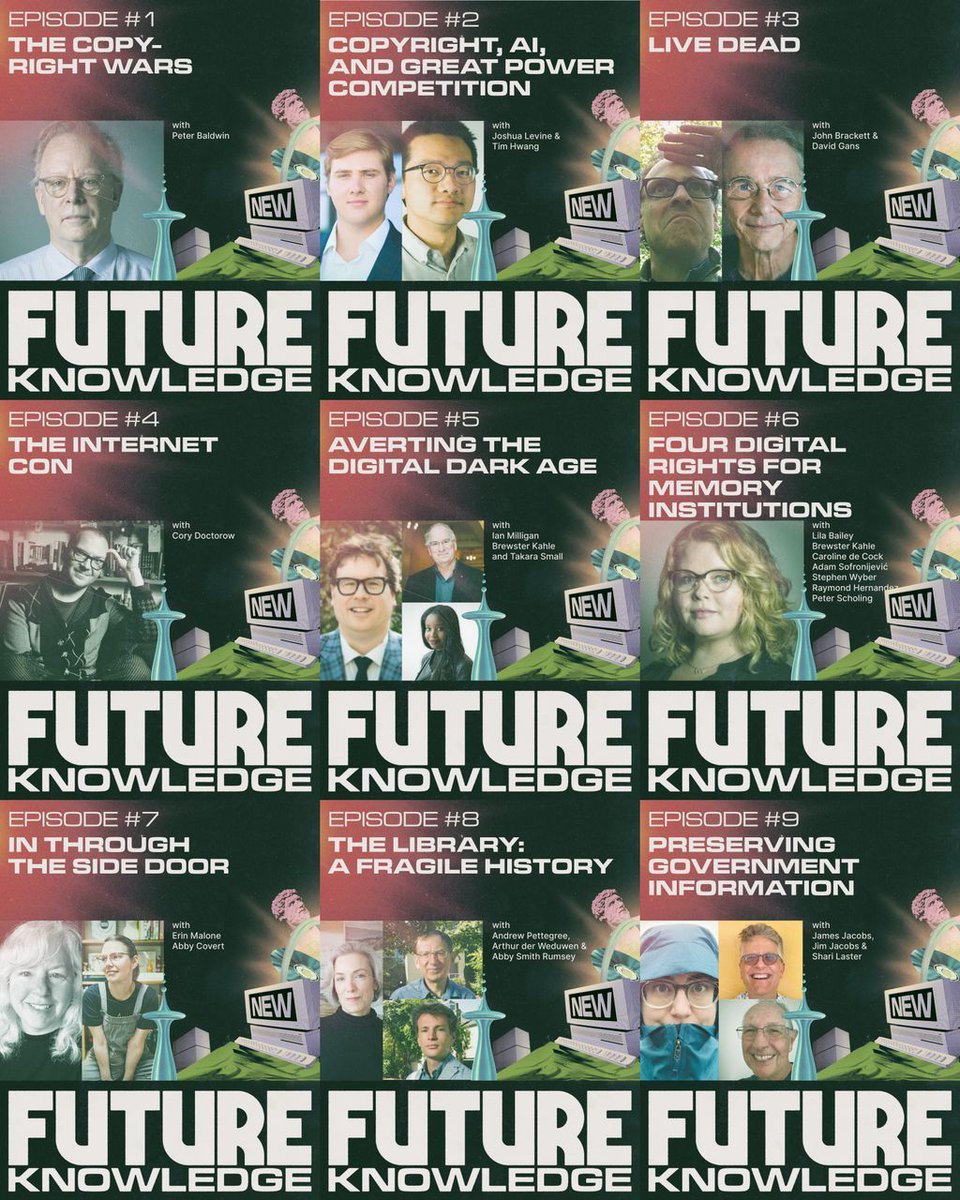 🎙️ Have you listened to the Future Knowledge #podcast from @InternetArchive + @Auths_Alliance?

Catch up on past episodes &amp; get ready for a new one this week! 

🎧 Listen &amp; subscribe wherever you get your podcasts ⤵️
futureknowledge.transistor.fm