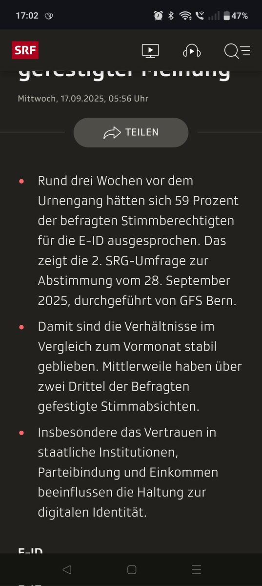 Gratulation an das <a href="/gfsbern/">gfs.bern</a> einmal mehr än Griff i d 🚽. #eIDNEIN #Meinungsvielfalt <a href="/SRGSSR/">SRG SSR</a>