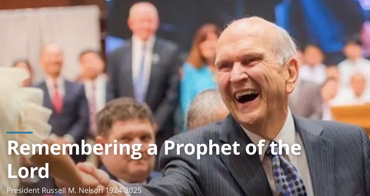 RepWhyte's tweet image. My heart is saddened with the passing of my hero and example, President Russell M. Nelson. I’m grateful for the Prophet who perfectly lived the words he wrote in our new hymn: “To love and serve, to lift and lighten the lives of others day by day.” This he truly did.