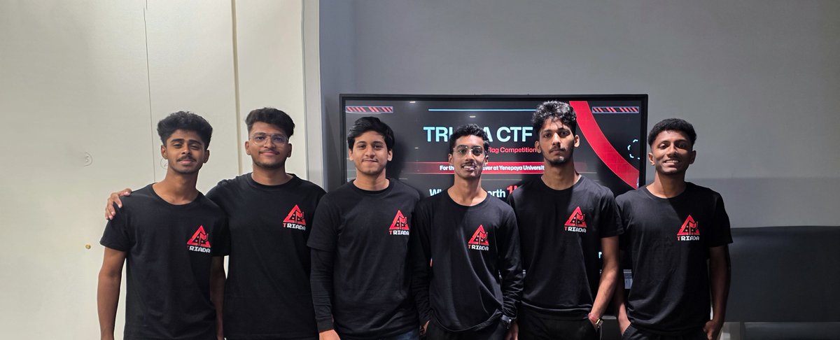 teamtriada's tweet photo. We did it! 
TriadaCTF ’25, the first-ever CTF at Yenepoya University, came to life!

Huge thanks to our sponsors @osec_io , @CaidoIO , @AlteredSecurity  , @offsectraining , @parrot_ctfs 

This is just the beginning. 🔥 
#TriadaCTF #CTF https://t.co/B8rfjsVigF