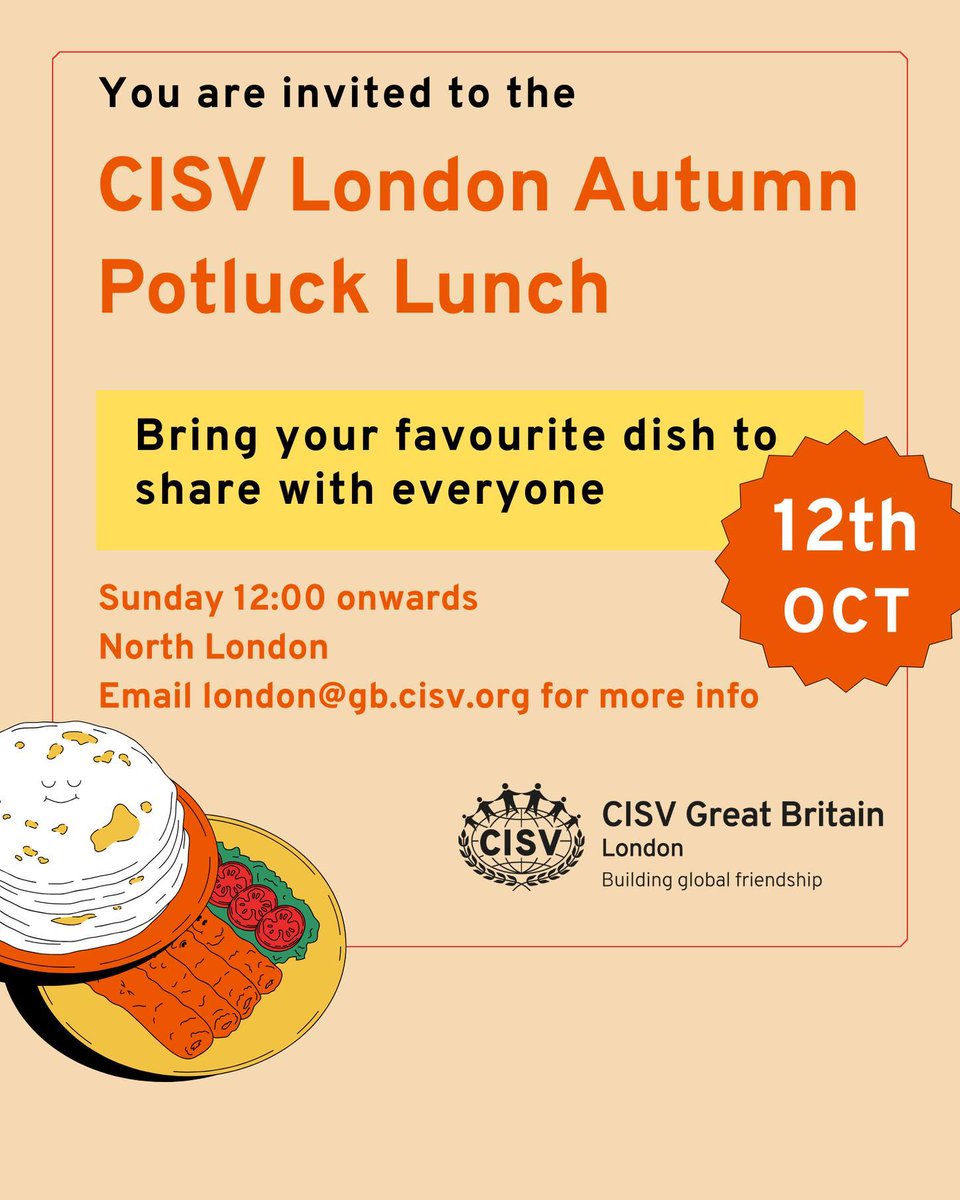 Calling out to anyone who is currently in London or the South East of England 🎡💂🏼‍♂️🇬🇧

We would like to invite you to our next chapter social!

Autumn Pot Luck Lunch

12:00 North London, 5 minutes walk from the Piccadilly line. 
Sign up: forms.gle/t1GCuVNZTT8XiR…