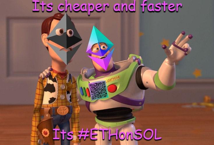 TheTickerIs_ETH's tweet image. We’re not here to comply with the old chain —
We’re here to transcend it. ⚡
The future isn’t trapped on slow chains.
It thrives on Solana’s lightning speed.
$ETH – meme coin on Solana
2kaRSuDcz1V1kqq1sDmP23Wy98jutHQQgr5fGDWRpump