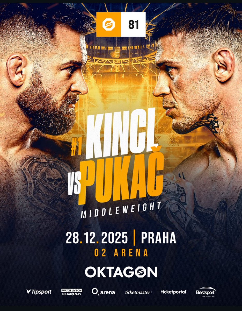 Gala #OKTAGON81 z pierwszym ogłoszeniem❗️🚨

Coroczna gala w Pradze nie mogłaby odbyć się bez obecności „Inspektora” 🔥

Nie ma chyba lepszego i głośniejszego zestawienia w przypadku obu tych Panów. Kincl potrzebuje zwycięstwa, po dwóch porażkach z rzędu i utracie pasa, a Robert
