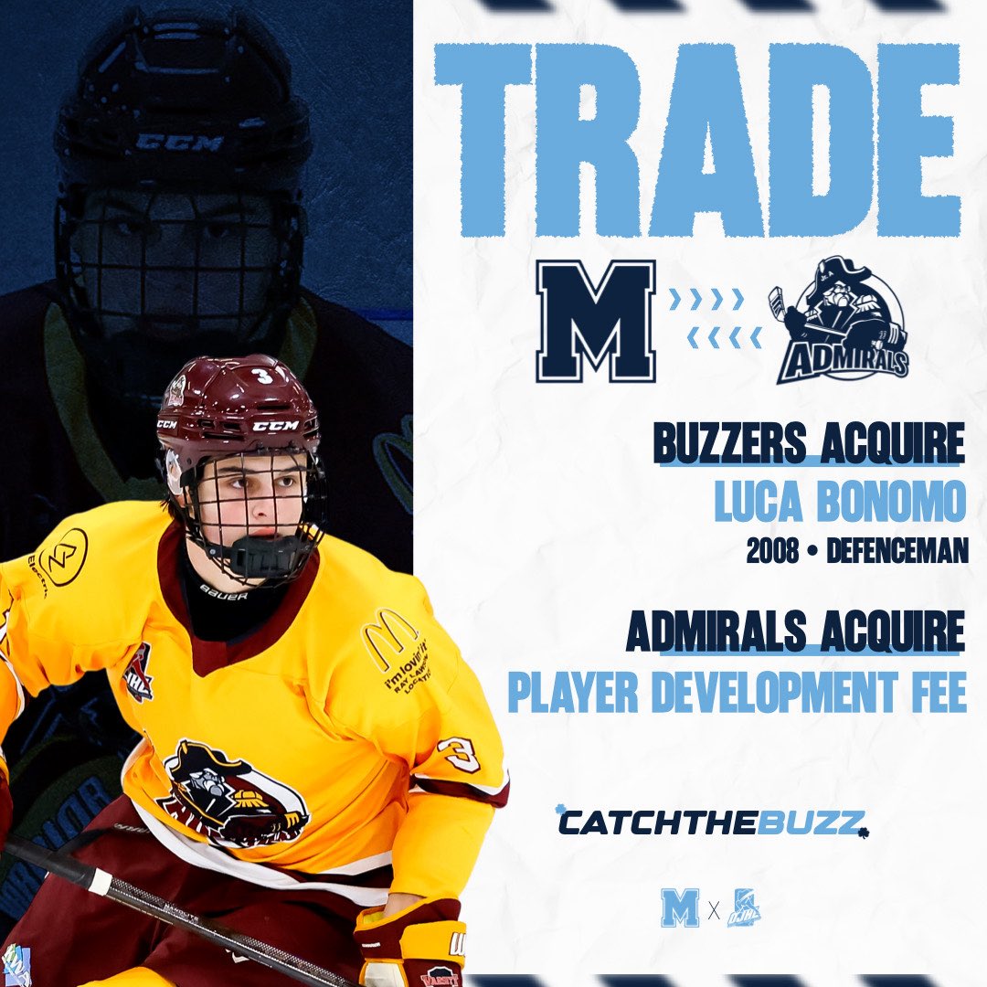 Buzzers welcome 2008 D Luca Bonomo via trade with Caledon