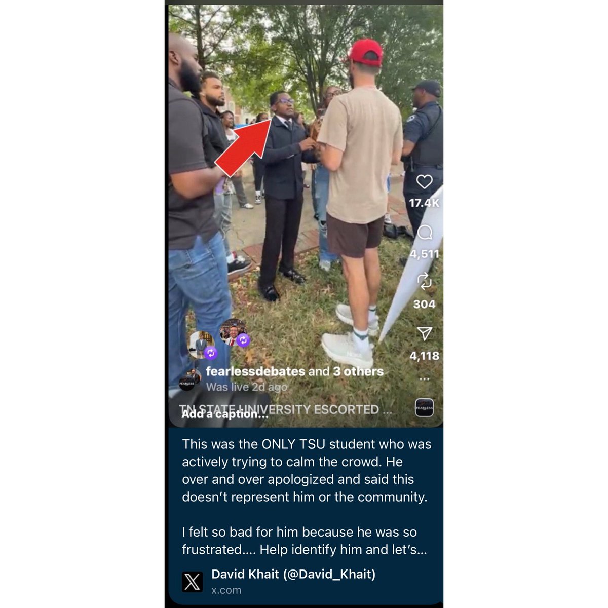 DannyDGloverGA2's tweet photo. @Bubblebathgirl @David_Khait Seriously, you should blame @David_Khait for lying unprovoked. 

They lied about having a permit. 

Now they are blatantly lying on students. 

The proof is here,  if you choose to ignore it that makes you just as deceitful and evil with him. https://t.co/OdPxHfZwhC