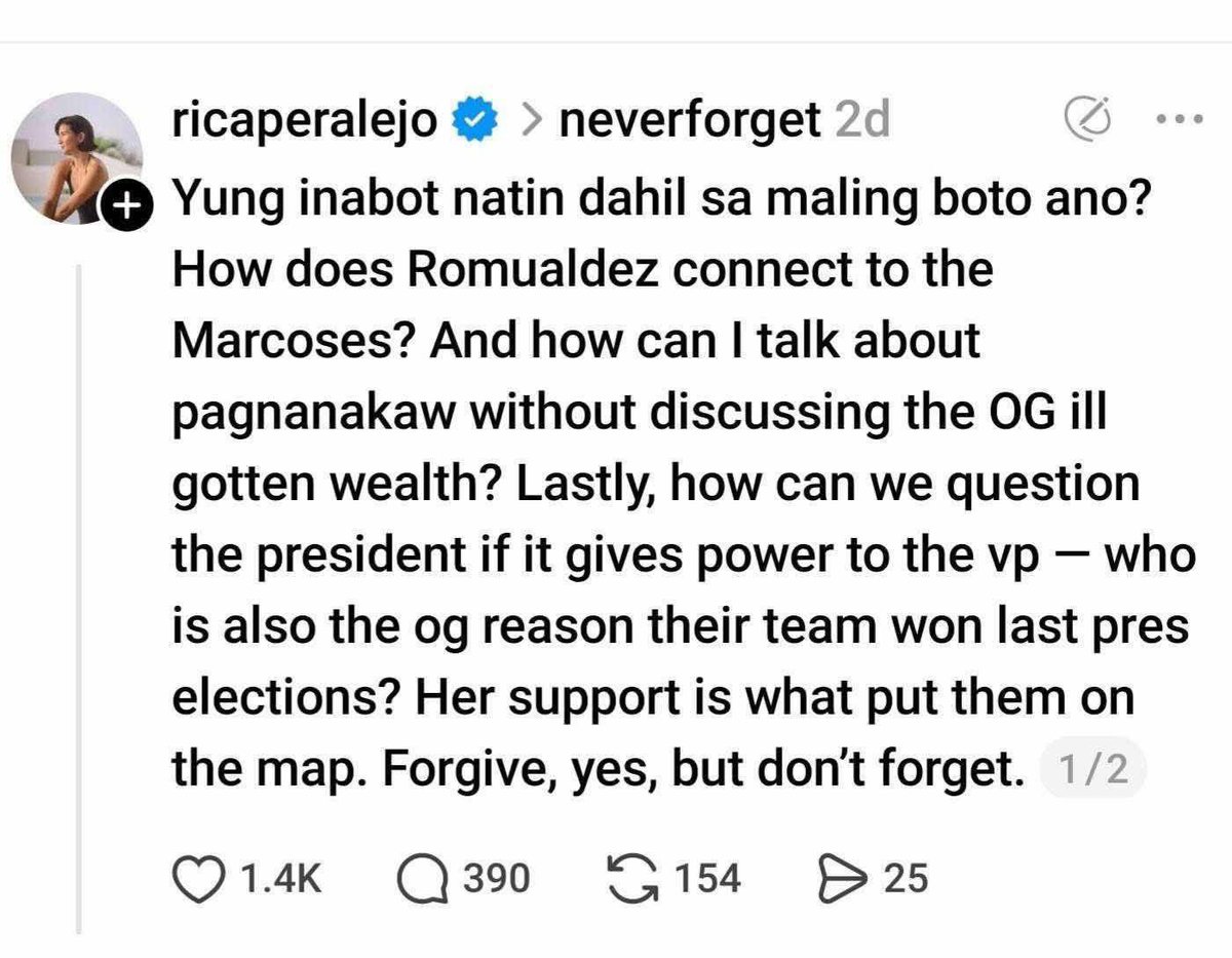 “Binoto nyo si Marcos, di ba?”

To all whose IQ level couldn't go past this script as if they were ever right – read up. Joie DV summed it up so beautifully, so easy to understand that if Kakampinks still couldn't grasp it, then it only proves they fail at reading comprehension.