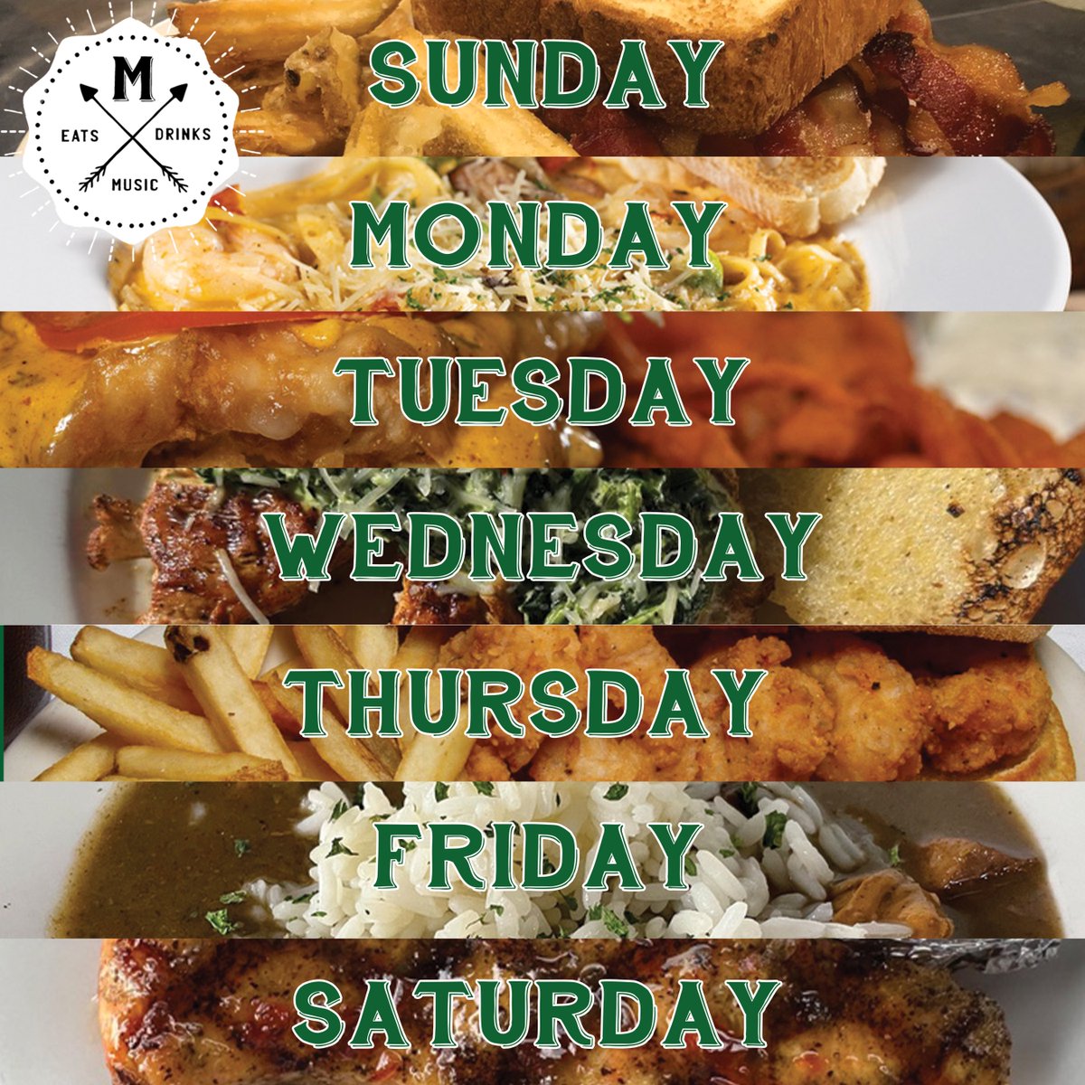 Hey there, food lovers! 

Martin's Downtown is serving up deliciousness 7 days a week! Come on down with a rumbling tummy &amp; treat yourself to mouthwatering meals that’s sure to impress. Don’t wait—your taste buds are calling! 😋

#MartinsDowntown #OpenSevenDays #ComeHungry