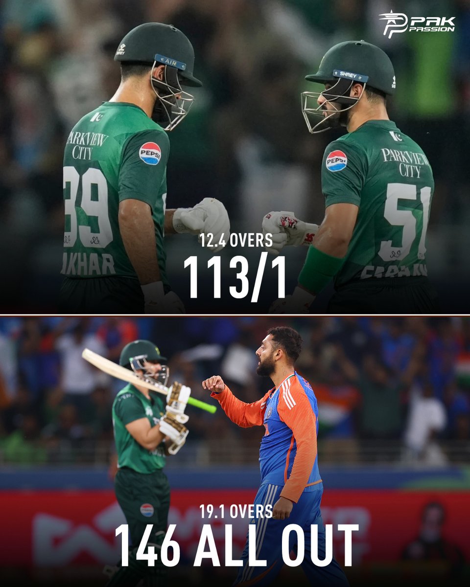 PakPassion's tweet photo. A collapse of the highest order!❌

Pakistan lost 9 wickets for 33 runs to end on 146! https://t.co/hmm06OgCna