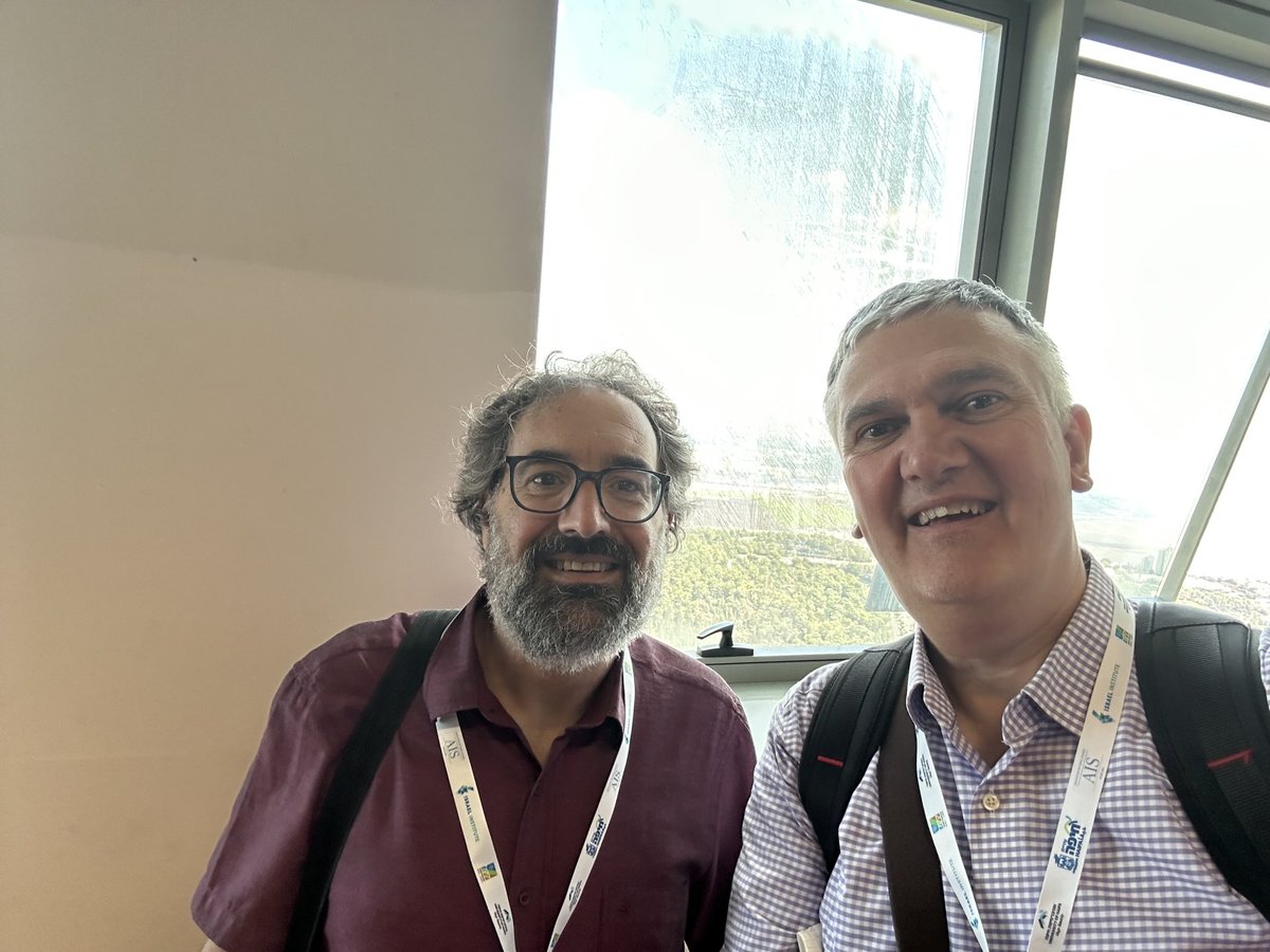 Enjoying a light moment with <a href="/AssisAmit/">Amit Assis</a> at the 2025 annual meeting of the <a href="/AIS52579/">Association For Israel Studies</a> . Thank you <a href="/HaifaUni/">Haifa University</a> for a great conference!
⁦<a href="/AIISconcordia/">The Azrieli Institute of Israel Studies</a>⁩