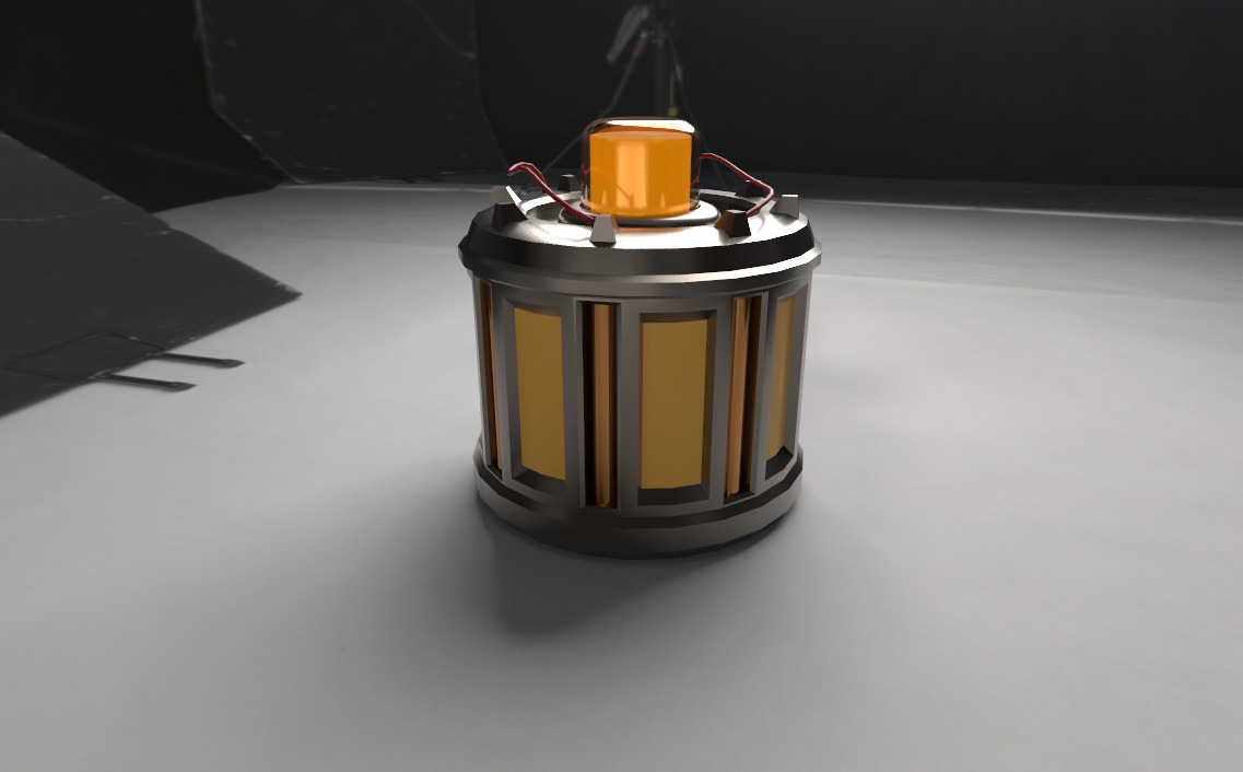 Probably put more effort into this than I needed to at this stage, but sometimes you get carried away in Blender and Substance Painter. 

I present the depleted reactor. A scrap found at higher difficulty that yields rarer resources than ordinary scrap.

#unity3d #gamedev