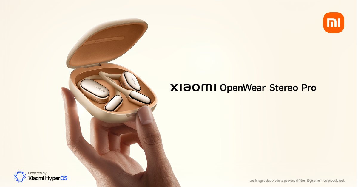 Avec les Xiaomi OpenWear Stereo Pro, profitez d’un son clair et d’un confort tout au long de la journée ✨🎶

Découvrez-les 👉 fcld.ly/openwear_stere…