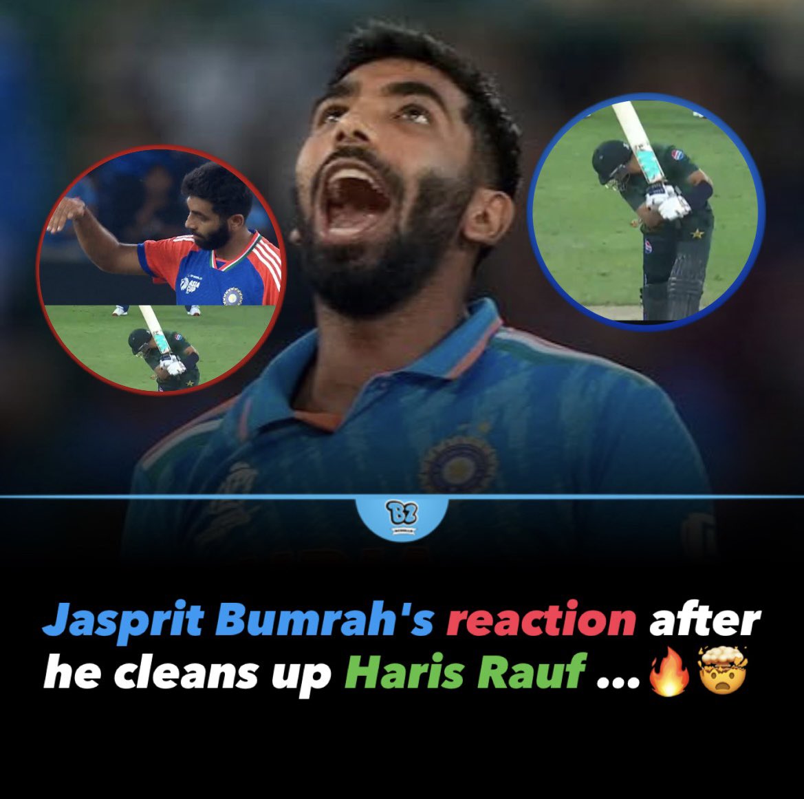 Buzzz_scrolls's tweet image. When Jasprit Bumrah’s yorker cleans up Haris Rauf — perfection on point! 😎🔥 

#BowlingMasterclass #BumrahMagic #CleanBowled #buzzzookascrolls