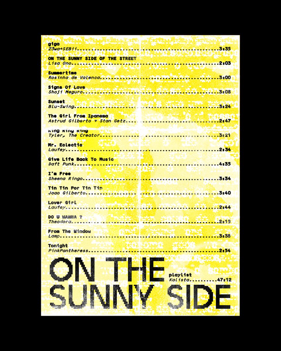 kalixte_'s tweet image. ON THE SUNNY SIDE ☀️
{Fictional school project}
*
*
*
#graphicdesign #schoolproject #typography #posterdesign