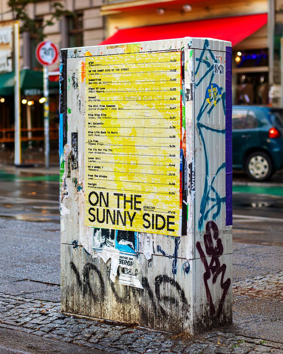 kalixte_'s tweet image. ON THE SUNNY SIDE ☀️
{Fictional school project}
*
*
*
#graphicdesign #schoolproject #typography #posterdesign