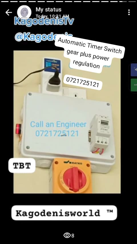 Kagodenis's tweet photo. For all your #Electrical needs 

Nairobi Kenya

0721725121

Short circuits, instant showers, switches etc sale, supply, installation, servicing, maintenance 

Nairobi CBD
Ngara
Kilimani
Karen
Ngong
Kiserian
Westlands
Parklands

Linda mama https://t.co/OoHRvKKJzC