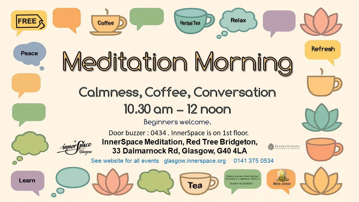 Meditation Morning: Calmness, Coffee, Conversation meetup.com/meditation-pos… #Meetup via <a href="/Meetup/">Meetup</a>