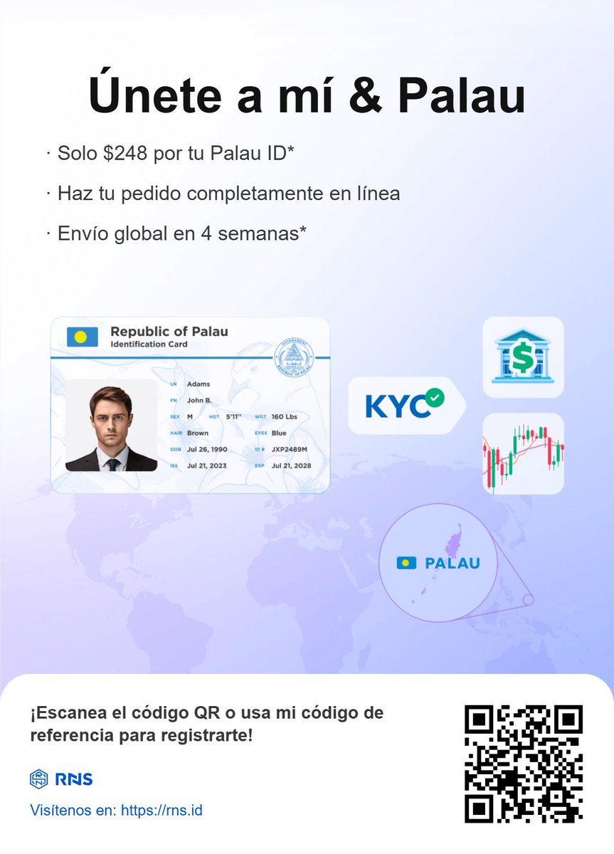 ¡El futuro de la identidad digital está aquí y se llama Palaos! 🚀
Asegura tu presencia en la Web3 con un dominio descentralizado.
Únete a la revolución y regístrate en solo unos segundos:
🔗 rns.id/?rc_by=skolsea1

<a href="/RNS_global/">RNS.ID 🌏</a> #Palaos #Web3 #Blockchain #Crypto #NFT