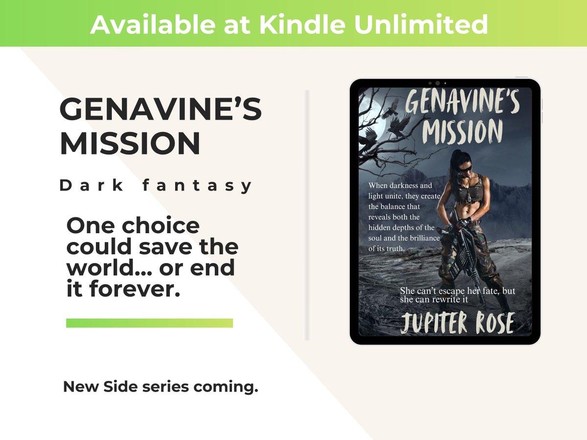 A Ruined World. A Deadly Secret. One Woman Caught Between Heaven and Hell.
mybook.to/GenavinesMissi… 
✨Dark dystopian/paranormal fantasy
✨Epic battle between angels and hell
✨High-stakes apocalypse &amp; survival
✨Mirrored self / inner monster 
✨Slow-burn romance 
✨Illusions,