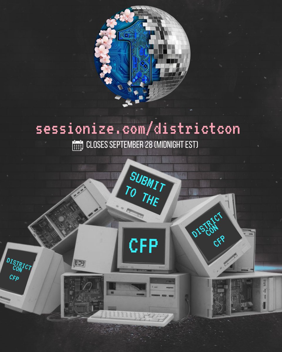 You've got less than 12 hrs to submit to our CFP, which closes at midnight TODAY ⏰

sessionize.com/districtcon